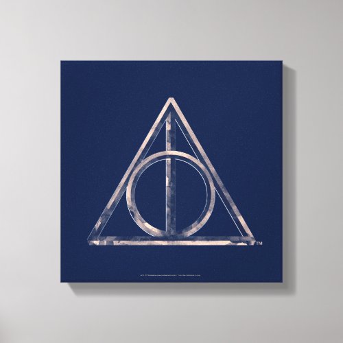 Harry Potter  Deathly Hallows Watercolor Canvas Print