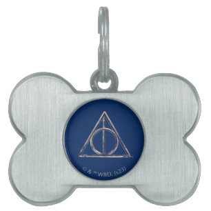 Harry Potter Deathly Hallows Watercolor Pet ID Tag