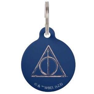 Harry Potter Deathly Hallows Watercolor Pet ID Tag