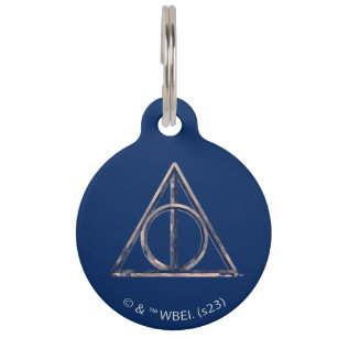 Harry Potter   Deathly Hallows Watercolor Pet ID Tag