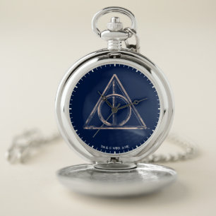 Harry Potter Deathly Hallows Watercolor Pocket Watch