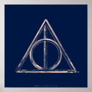 Harry Potter   Deathly Hallows Watercolor Poster