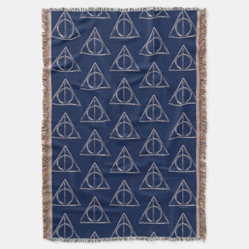 Harry Potter  Deathly Hallows Watercolor Throw Blanket