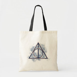 Harry Potter Deathly Hallows Watercolor Tote Bag