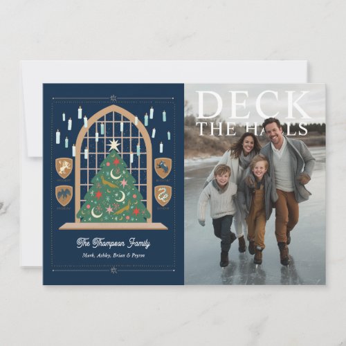 Harry Potter Deck the Great Hall Holiday Photo Card on Zazzle