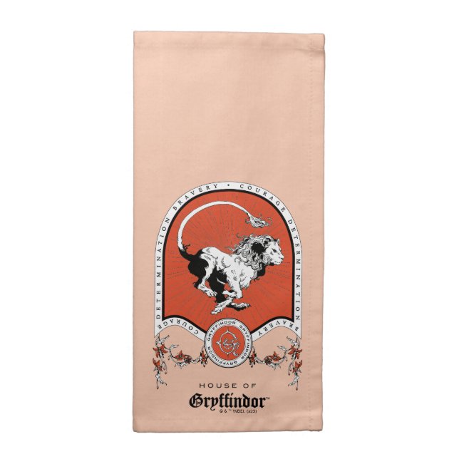 HARRY POTTER™ | Delicate Sketch GRYFFINDOR™ Crest Cloth Napkin (Half Fold)