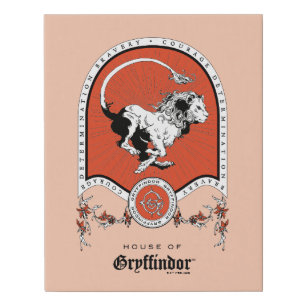 HARRY POTTER™   Delicate Sketch GRYFFINDOR™ Crest Faux Canvas Print