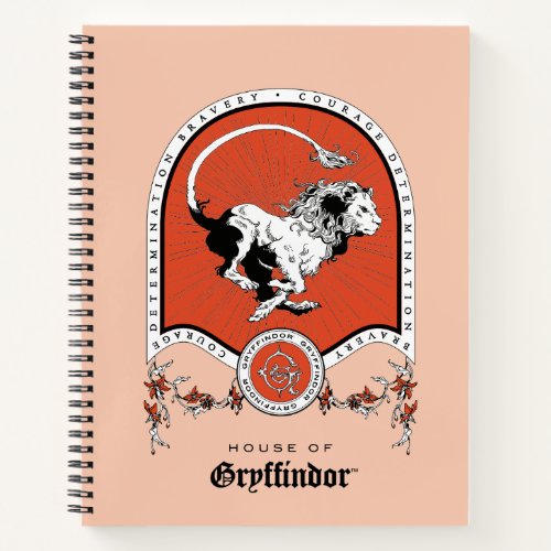 HARRY POTTER  Delicate Sketch GRYFFINDOR Crest Notebook