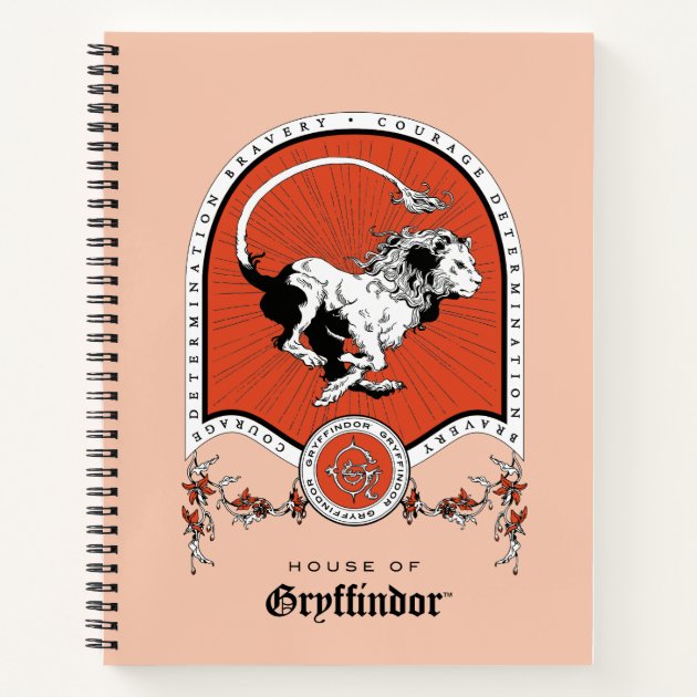 HARRY POTTER Delicate Sketch GRYFFINDOR Crest Notebook Zazzle