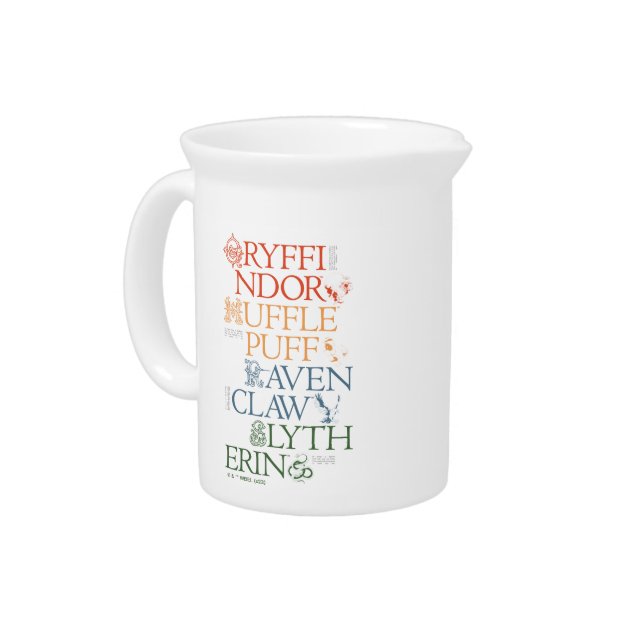 HARRY POTTER™ | Delicate Sketch HOGWARTS™ Houses Beverage Pitcher (Left)