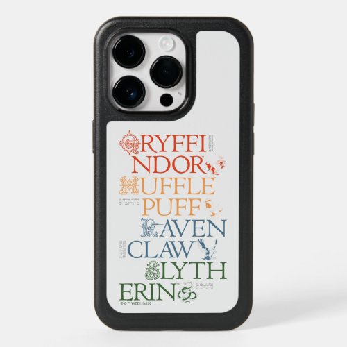 HARRY POTTER  Delicate Sketch HOGWARTS Houses OtterBox iPhone 14 Pro Case