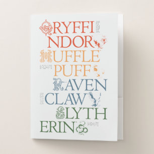 HARRY POTTER™ Delicate Sketch HOGWARTS™ Houses Pocket Folder