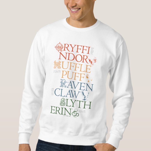 HARRY POTTER™ | Delicate Sketch HOGWARTS™ Houses Sweatshirt (Front)
