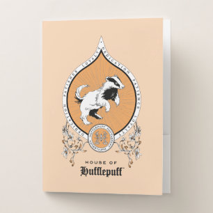HARRY POTTER™   Delicate Sketch HUFFLEPUFF™ Crest Pocket Folder