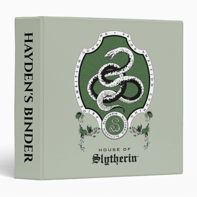 HARRY POTTER™ | Delicate Sketch SLYTHERIN™ Crest 3 Ring Binder (Front/Spine)