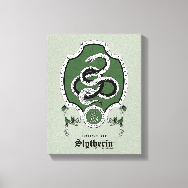 HARRY POTTER™ | Delicate Sketch SLYTHERIN™ Crest Canvas Print (Front)