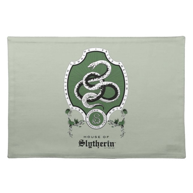 HARRY POTTER™ | Delicate Sketch SLYTHERIN™ Crest Cloth Placemat (Front)