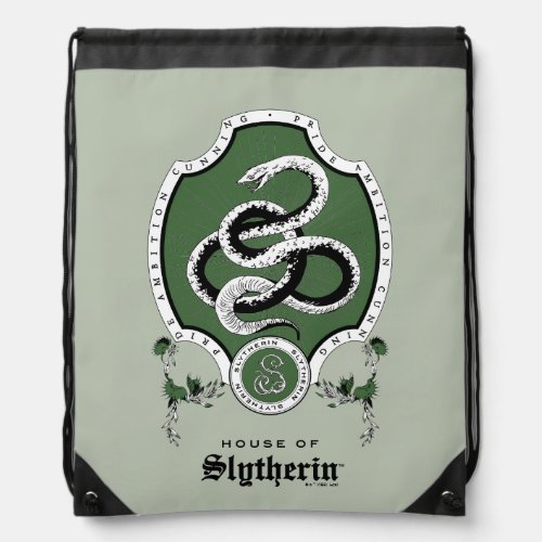 HARRY POTTER  Delicate Sketch SLYTHERIN Crest Drawstring Bag