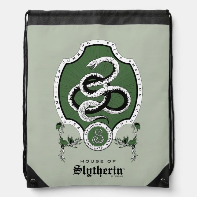 HARRY POTTER™ | Delicate Sketch SLYTHERIN™ Crest Drawstring Bag (Front)