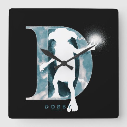 Harry Potter  Dobby Character Watercolor Square Wall Clock