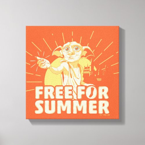 HARRY POTTER  Dobby Free For Summer Canvas Print
