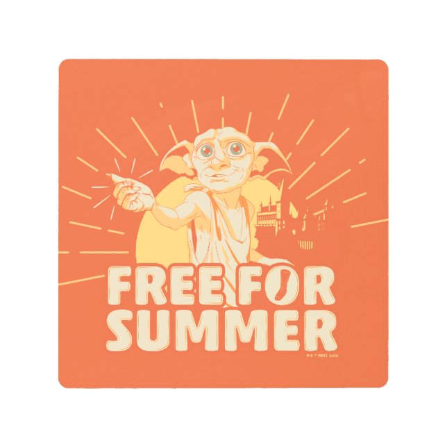 HARRY POTTER™ | Dobby Free For Summer Metal Print (Front)