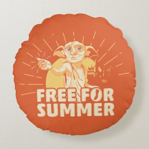 HARRY POTTER  Dobby Free For Summer Round Pillow