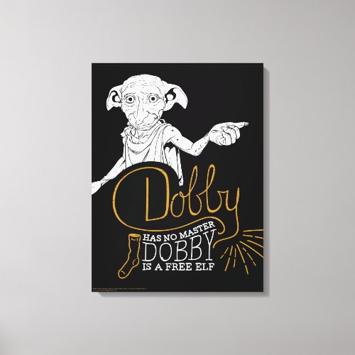 Harry Potter  Dobby Has No Master Canvas Print