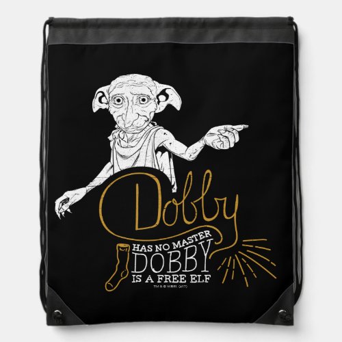 Harry Potter  Dobby Has No Master Drawstring Bag