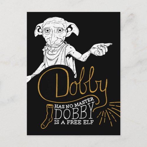 Harry Potter  Dobby Has No Master Postcard
