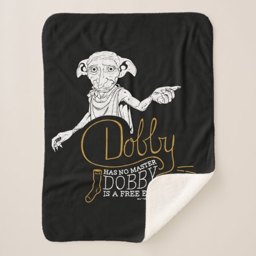 Harry Potter  Dobby Has No Master Sherpa Blanket