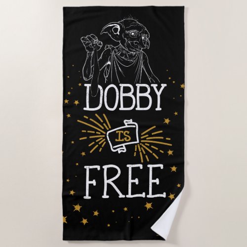 Harry Potter  Dobby Is Free Beach Towel
