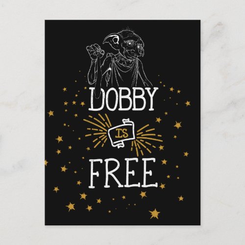 Harry Potter  Dobby Is Free Postcard
