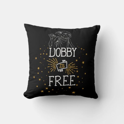 Harry Potter  Dobby Is Free Throw Pillow