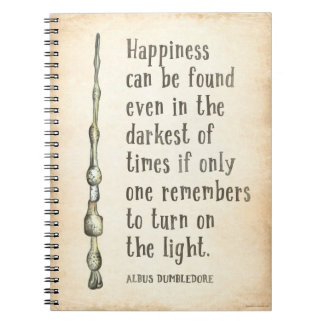 Harry Potter Dumbledore quotes spiral notebook