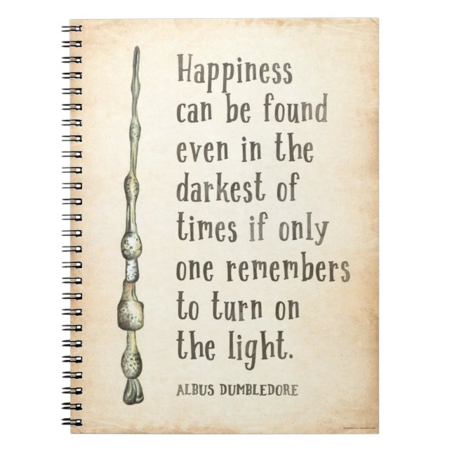 Harry Potter Dumbledore quotes spiral notebook (Front)