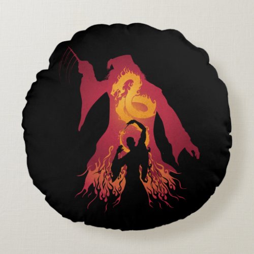 Harry Potter  Dumbledore Silhouette Round Pillow