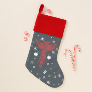 HARRY POTTER™ Fawkes & Cauldrons Holiday Graphic Christmas Stocking
