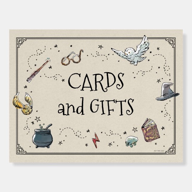 Harry Potter First Birthday Cards & Gifts Sign (Front)