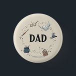 Harry Potter First Birthday Dad Button<br><div class="desc">Celebrate your little one's magical first birthday with this charming Harry Potter-themed button designed especially for dad. Featuring whimsical details inspired by the Wizarding World,  it’s the perfect accessory to add a touch of wizarding fun to the milestone celebration.</div>