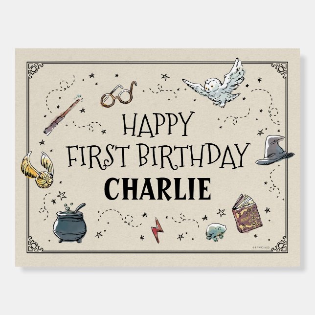 Harry Potter First Birthday Foam Board (Front)