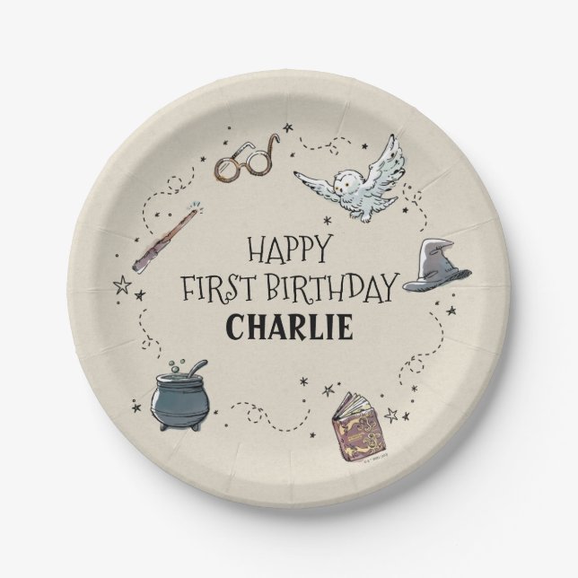 Harry Potter First Birthday Paper Plates (Front)