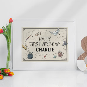 Harry Potter First Birthday Poster