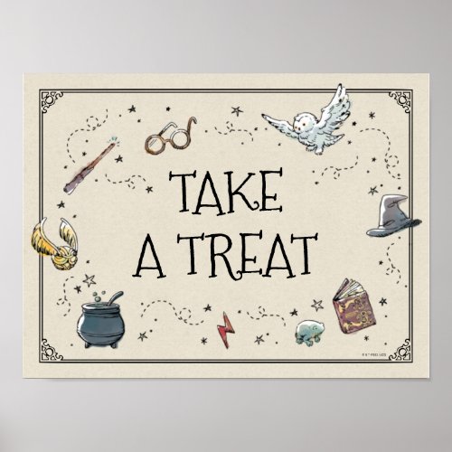 Harry Potter First Birthday Take A Treat Poster