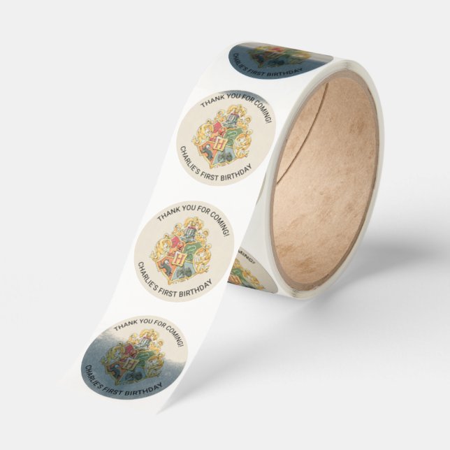 Harry Potter First Birthday Thank You Classic Round Sticker (Roll)
