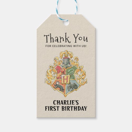 Harry Potter First Birthday Thank You Gift Tags