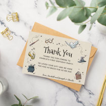Harry Potter First Birthday Thank You Invitation