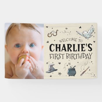 Harry Potter First Birthday Welcome Banner by harrypotter at Zazzle