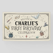 Harry Potter First Birthday Welcome Banner