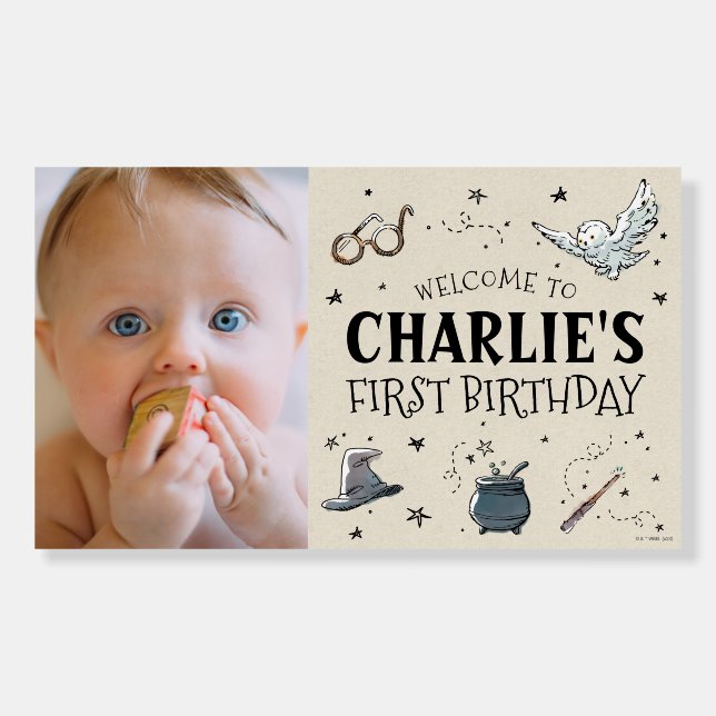 Harry Potter First Birthday Welcome Foam Board (Front)